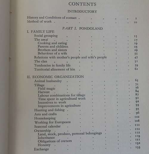 Reaction to Conquest by Monica Hunter. Effects of contact with Europeans on the Pondo. 1st. ed 1936