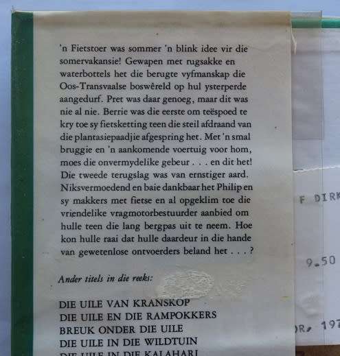 Die Uile in die Wapad deur Cor Dirks. Jeugverhaal.