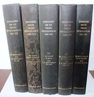 Geskiedenis van die Tweede Vryheidsoorlog 1899-1902 deur J.H. Breytenbach vol.1-5