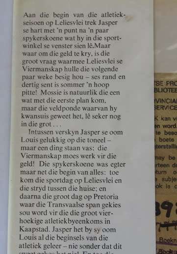 Jasper die atleet deur C.F. Beyers-Boshoff. Jasper-reeks nr. 6.