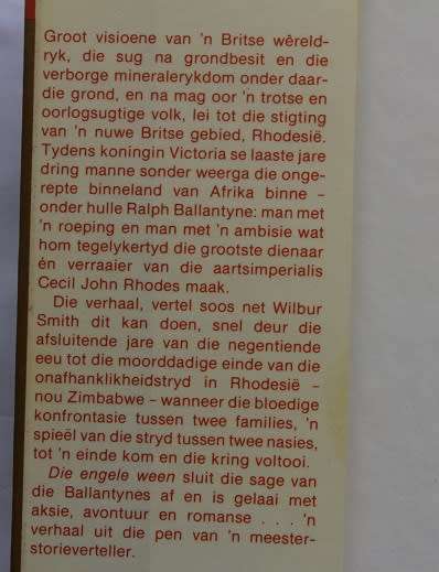 Die Engele ween deur Wilbur Smith.