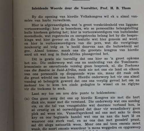 Volkskongres. Die toekoms van die Bantoe. Boemfontein 28-30 Junie 1956.