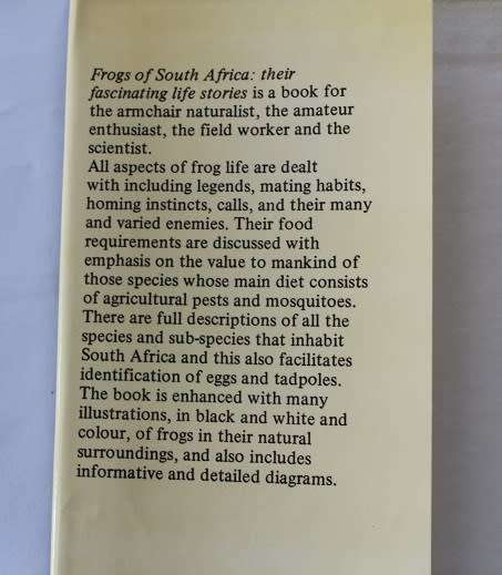 Frogs of South Africa-their fascinating stories by Vincent A. Wagner.