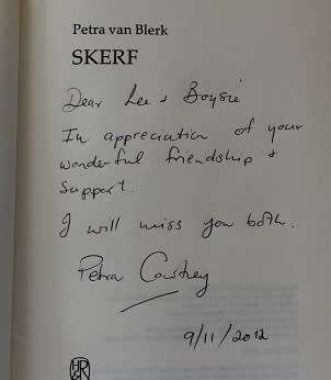 Skerf deur Petra van Blerk.