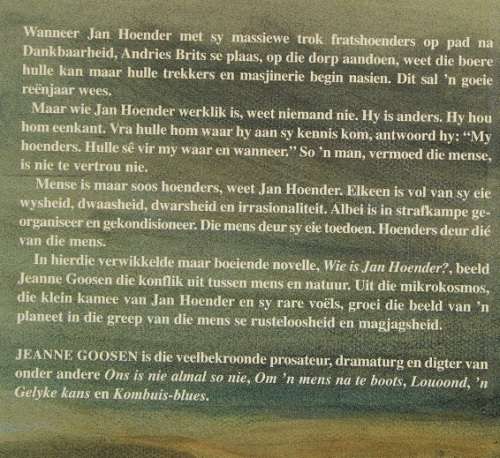 Wie is Jan Hoender? deur Jeanne Goosen