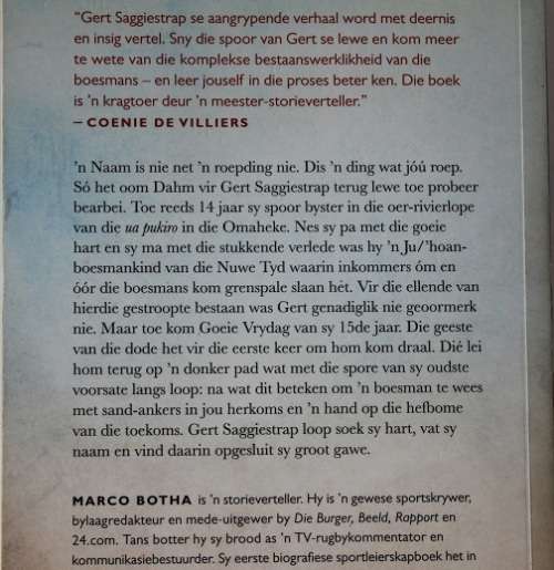 Die spore van Gert Saggiestrap deur Marco Botha