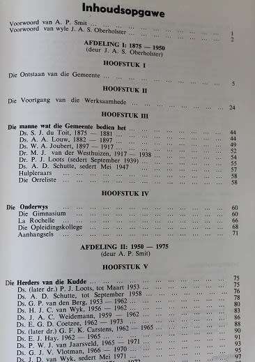 Eeufees by die Toringkerk 1875-1975 uitgegee deur die Kerkraad. Noorder-Paarl
