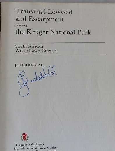 Transvaal Lowveld and escarpment including the Kruger National Park by JO Onderstall. Signed!