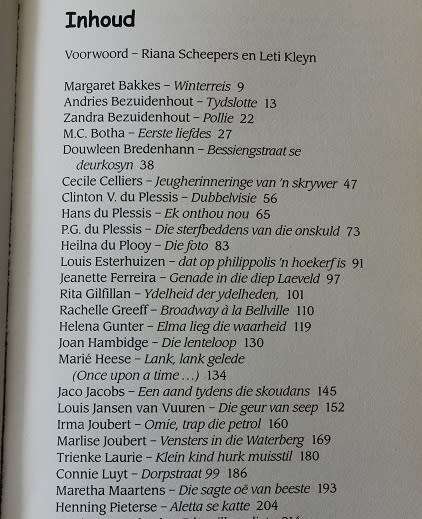 Spoorvat saamgestel deur  Riana Scheepers & Leti Kleyn. Jeugherinneringe van Afrikaanse Skrywers.