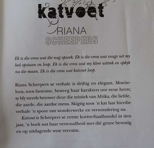 Katvoet deur Riana Scheepers.