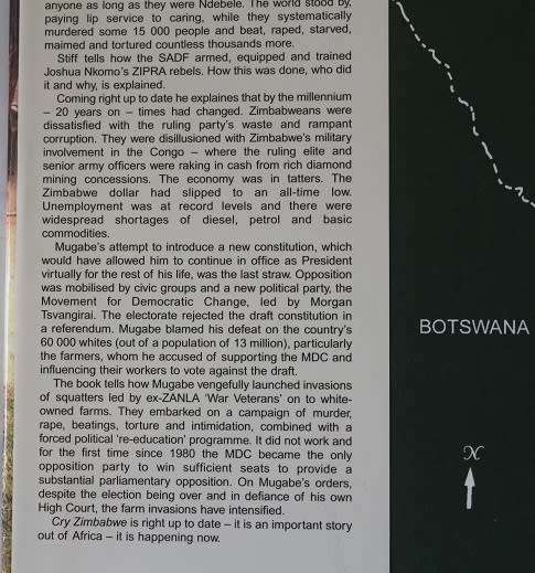 Cry Zimbabwe by Peter Stiff. Independence-Twenty years on.