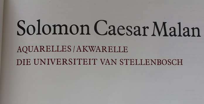 Solomon Ceaser Malan deur die Afrikaanse Kultuur-en Volkskunde van die Universiteit van Stellenbosch