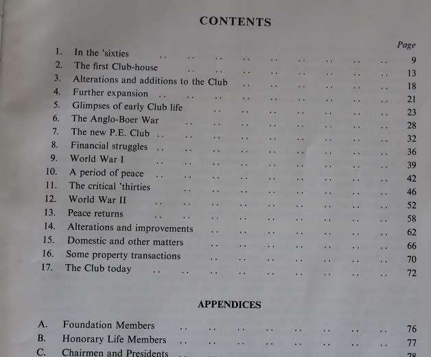 The Port Elizabeth Club 1866-1966