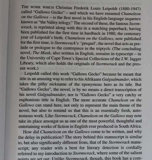 Chameleon on the gallows by C. Louis Leipoldt