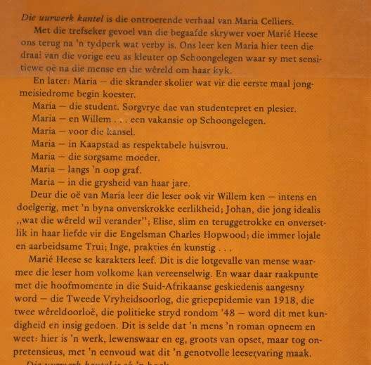 Die Uurwerk kantel deur Marié Heese.