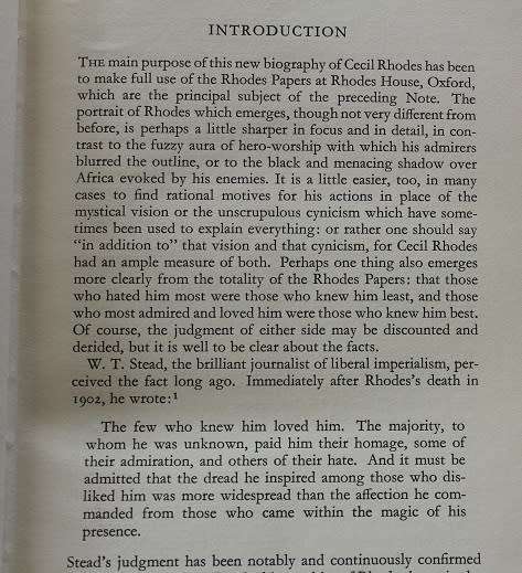 Rhodes by J.G. Lockhart and C.M. Woodhouse. A new biography based on the Rhodes papers.