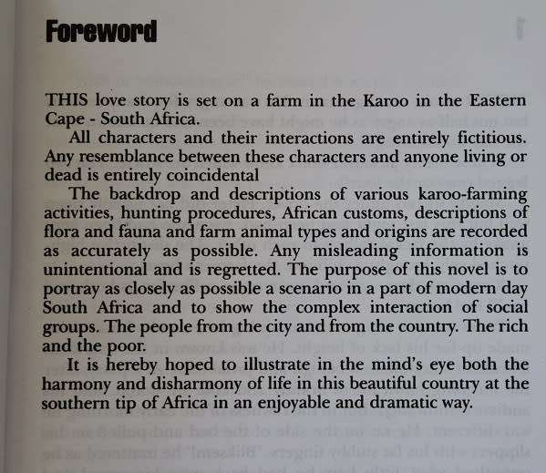 The Glory of an African Farm by Chris Hood. Set on a farm in the Karoo-- Eastern Cape.