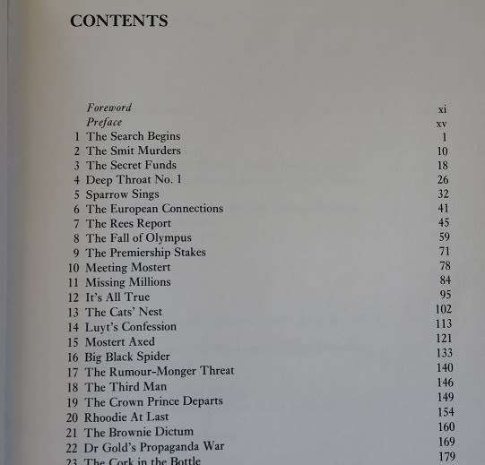 Muldergate by Mervyn Rees and Chris Day. The Info scandal.
