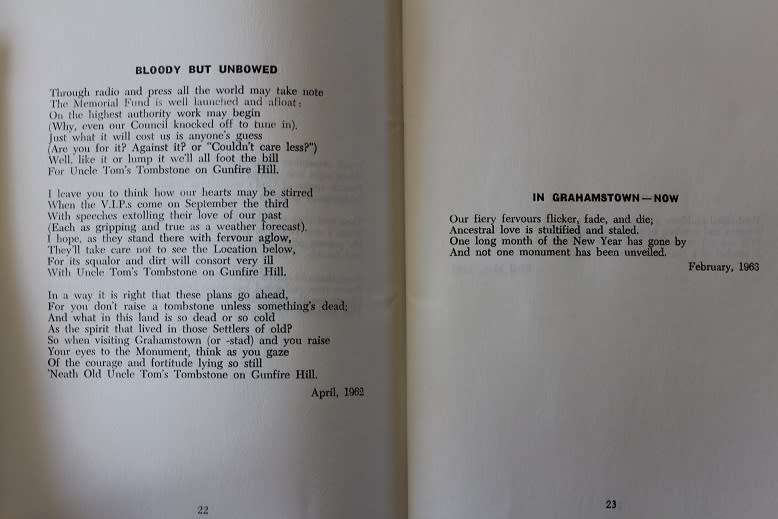 Songs from the Settler city by Harold Goodwin. Poems of the Settler city Grahamstown.
