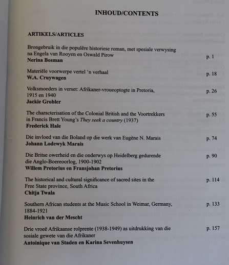 Suid-Afrikaanse Tydskrif vir kultuurgeskiedenis. Jaargang 23 (deel 1 ) Junie 2009