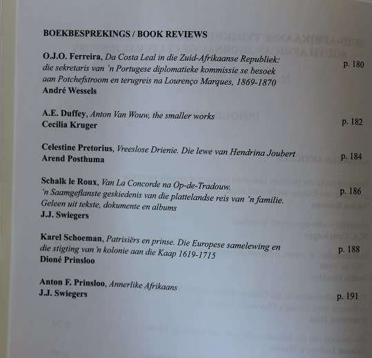 Suid-Afrikaanse Tydskrif vir kultuurgeskiedenis. Jaargang 23 (deel 1 ) Junie 2009