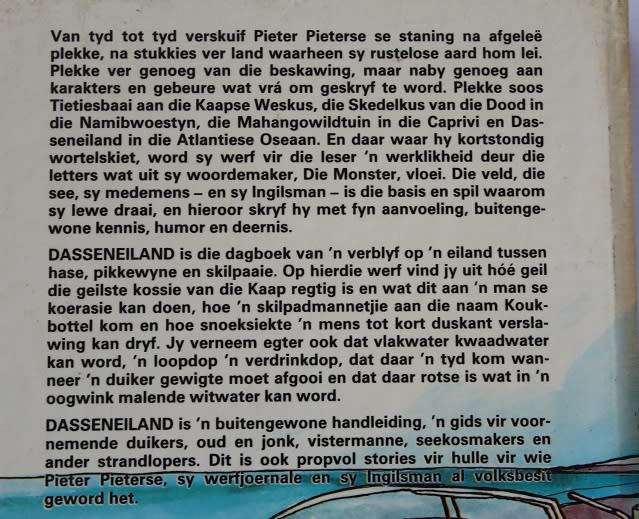Dasseneiland `n Dagboek deur Pieter Pieterse