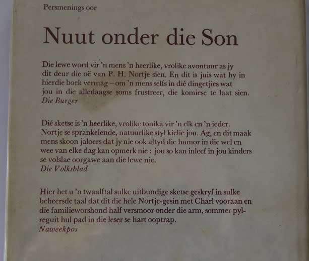 Nuut onder die son deur P.H. Nortje