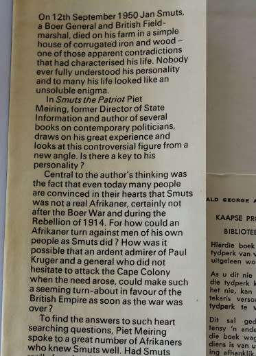 Smuts. The Patriot by Piet Meiring
