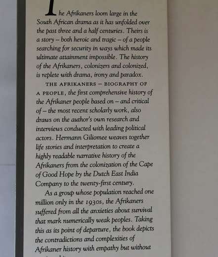 The Afrikaners by Hermann Giliomee. Biography of a People.