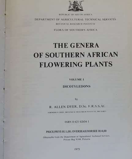The Genera of Southern African Flowering Plants volume 1-2  by R. A. Dyer.