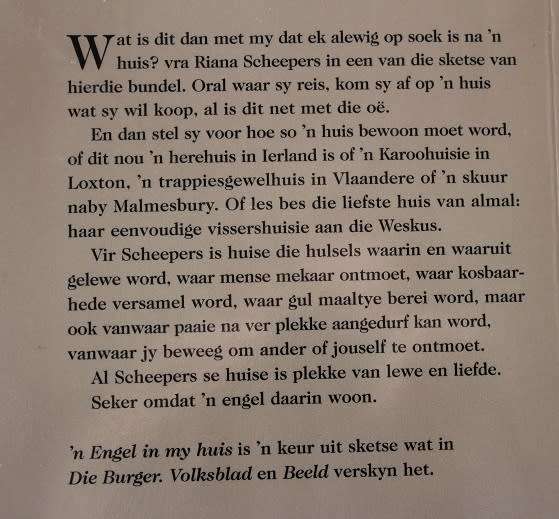 `n Engel in my huis deur Riana Scheepers.