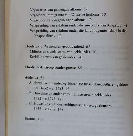 Groep sonder grense deur H.F.Heese. Die rol en status van die gemengde bevolking aan die Kaap.