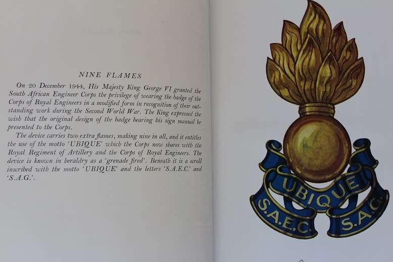 Nine Flames by Ken Anderson. South African Engineer Corps in World War II