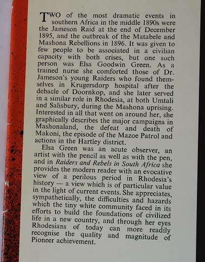 Raiders and Rebels in South Africa by E. Goodwin Green