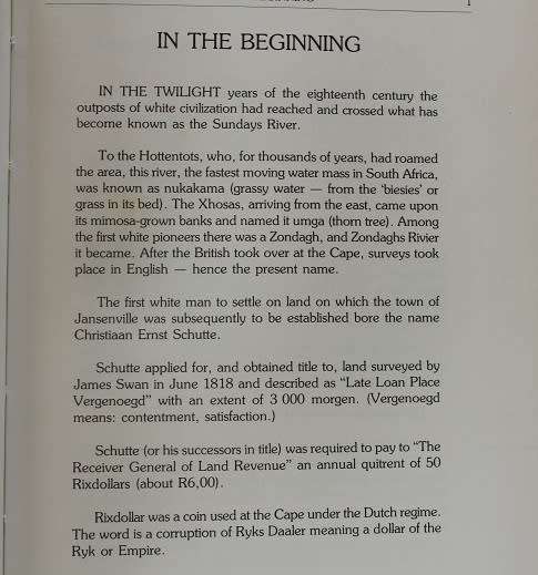 Turning back the pages by Sid Fourie. Signed! The story of a Noorsveld town and district Jansenville