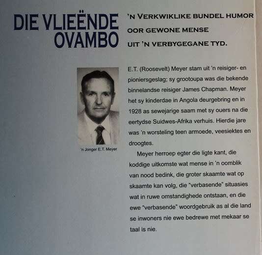 Die Vlieënde Ovambo deur E.T. Meyer. En ander verhale van Ou Suidwes