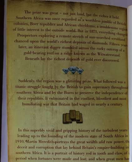 Diamonds, gold and war by Martin Meredith. The making of South Africa