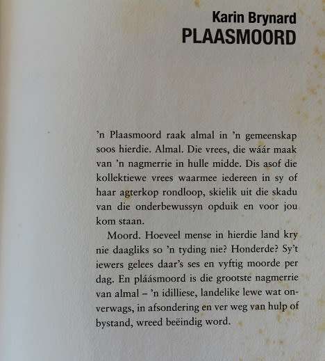 Plaasmoord deur Karin Brynard