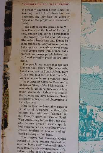 Thunder on the Blaauwberg by Lawrence G. Green. First ed. 1966