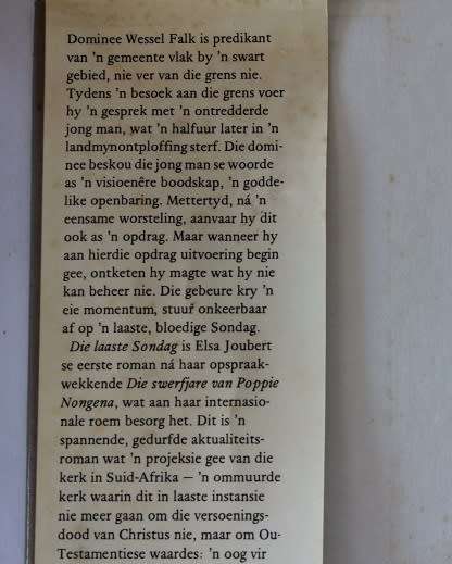 Die laaste Sondag deur Elsa Joubert