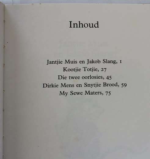 Jantjie Muis en Jacob Slang en ander verhaaltjies deur C.J. Langenhoven.