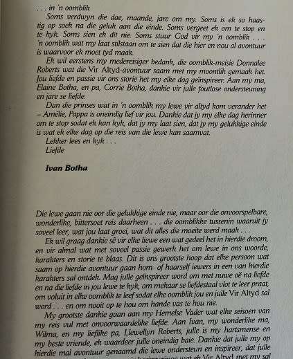 Vir Altyd deur Francois Bloemhof