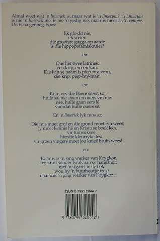 Lekkerkry met limerieke en limeryme deur Fanus Rautenbach