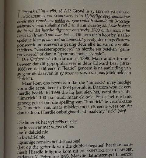 Lekkerkry met limerieke en limeryme deur Fanus Rautenbach