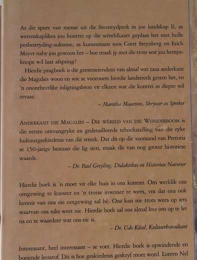 Anderkant die Magalies. Die wêreld van die Wonderboom deur Loreen Nel