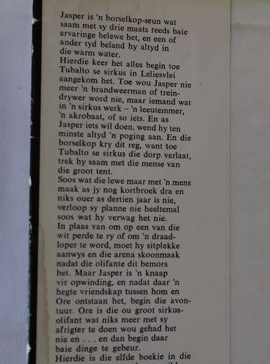Jasper se sirkus avontuur deur C.F. Beyers-Boshoff. Jeugverhaal