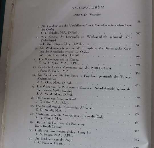 Gedenkalbum van die Tweede Vryheidsoorlog- J. H. Breytenbach