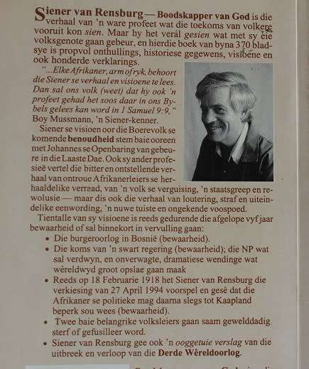 Siener van Rensburg. Boodskapper van God deur Adriaan Snyman