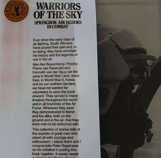 Warriors of the Sky by Peter Bagshawe. Springbok air heroes in combat-World War II