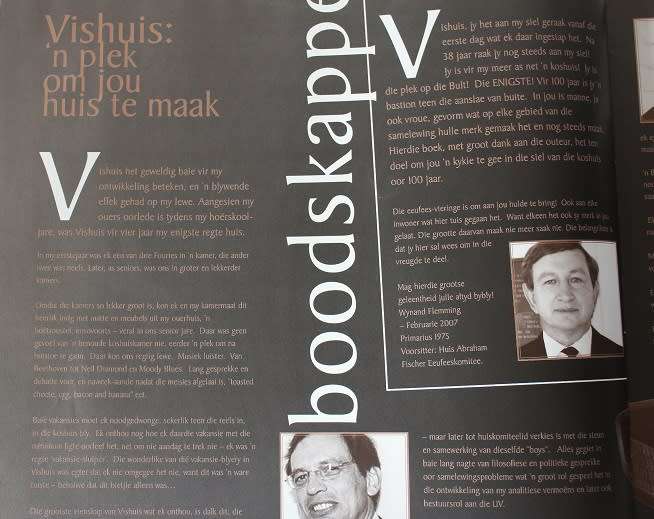 Huis Abraham Fischer--Huis van Presidente 1907-2007. Mannehuis Vishuis